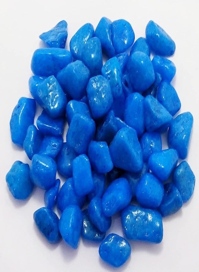 إيميلي بيتس صخور زينة من إميلي بيتس، حصى صغيرة زرقاء اللون لأحواض السمك، صخور خشنة مناسبة لنباتات البونساي والصبار العصاري، تربة سطحية، نباتات، أحواض أسماك، تنسيق الحدائق، ديكور منزلي (1.95 كجم) - Image 4